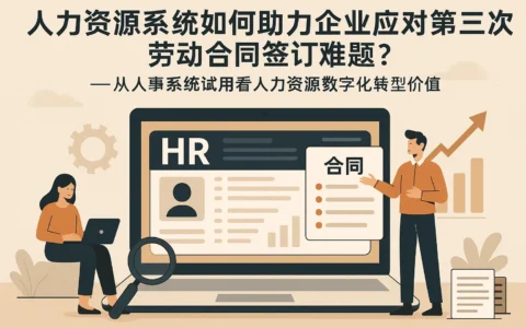 人力资源系统如何助力企业应对第三次劳动合同签订难题？——从人事系统试用看人力资源数字化转型价值
