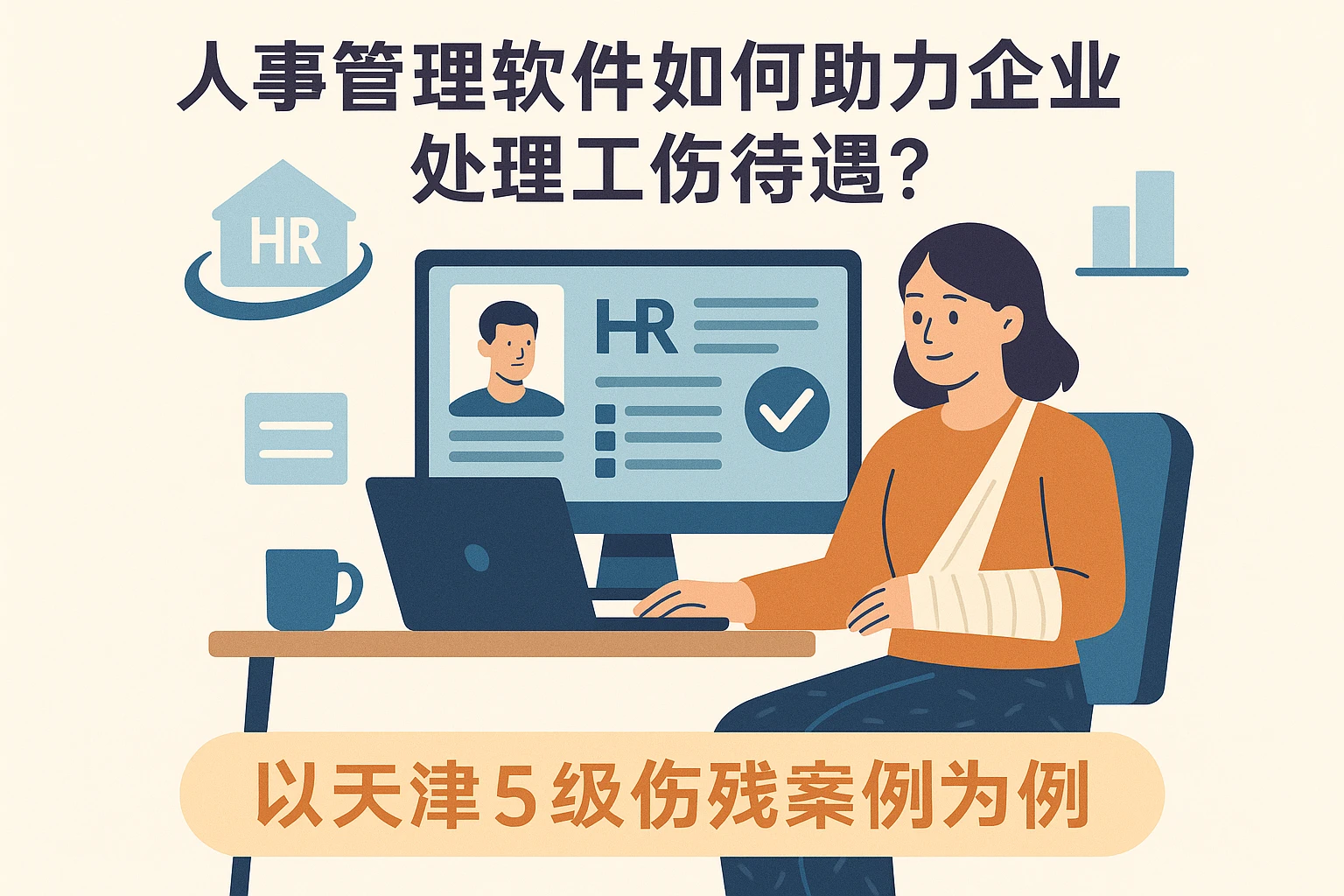人事管理软件如何助力企业处理工伤待遇？以天津5级伤残案例为例