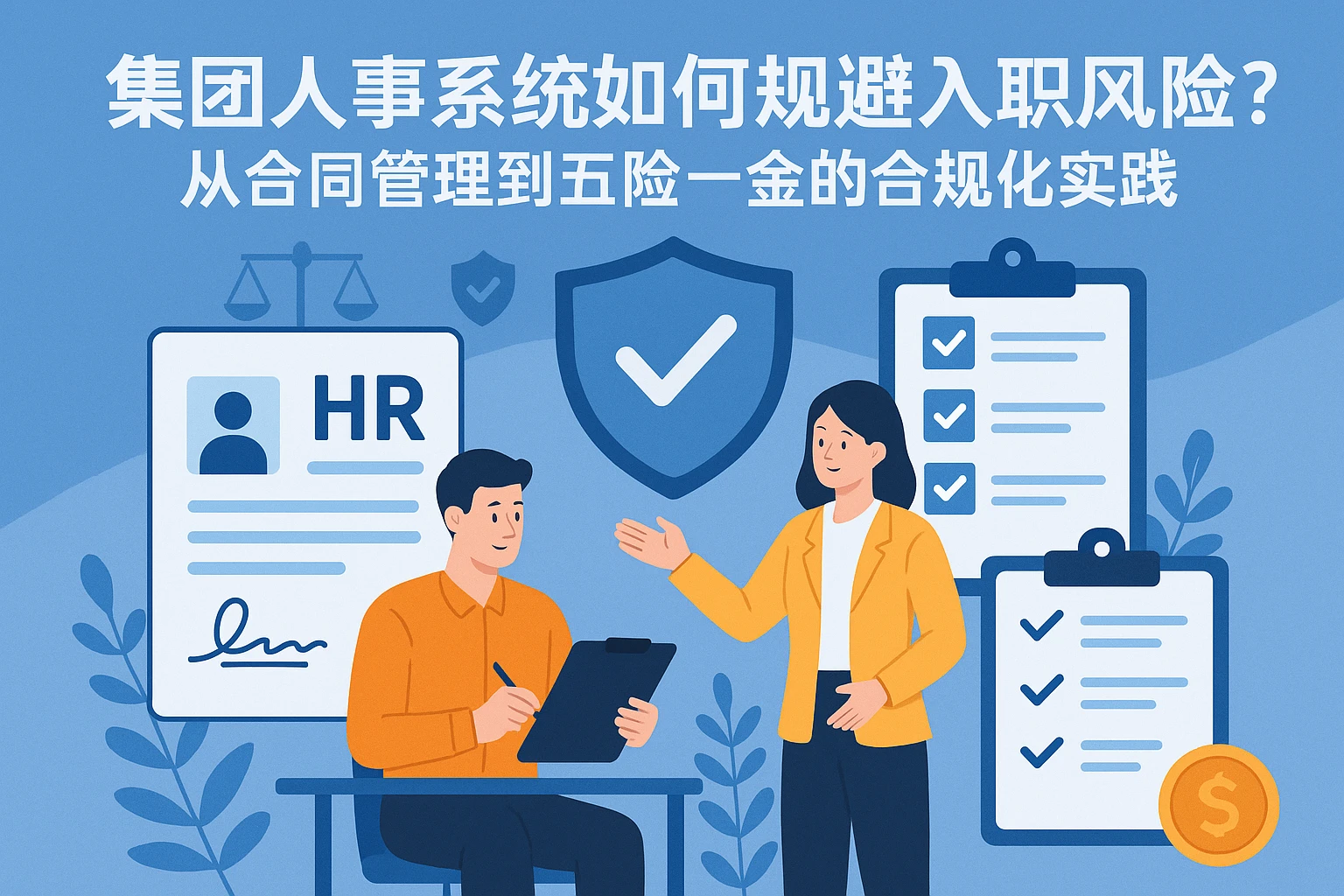 集团人事系统如何规避入职风险？从合同管理到五险一金的合规化实践