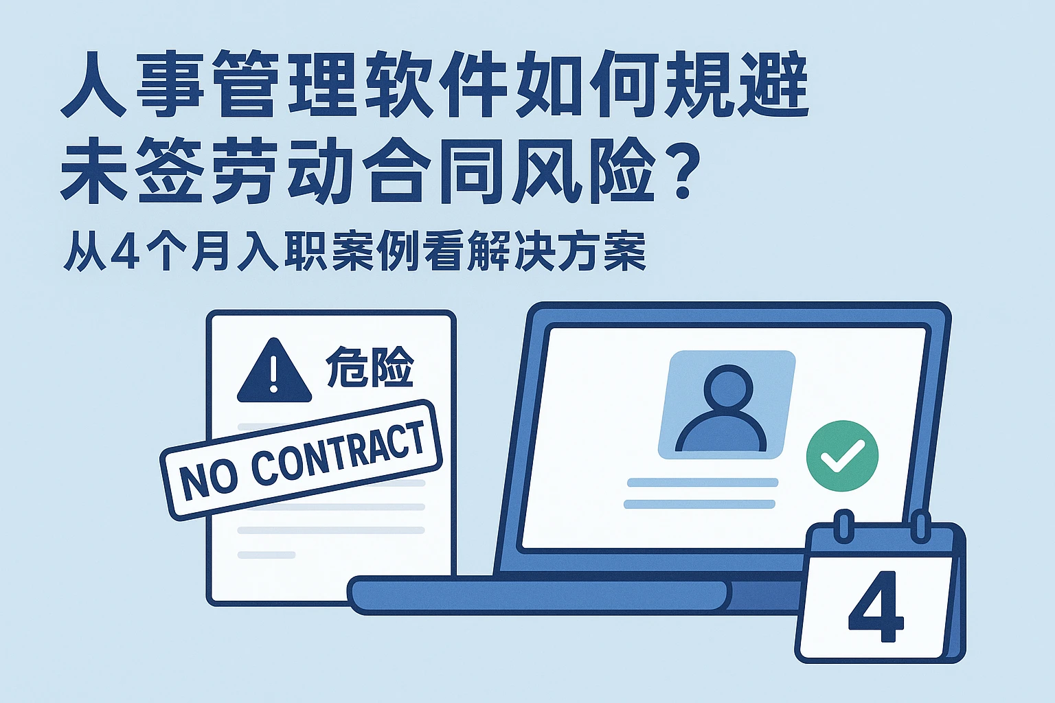 人事管理软件如何规避未签劳动合同风险？从4个月入职案例看解决方案