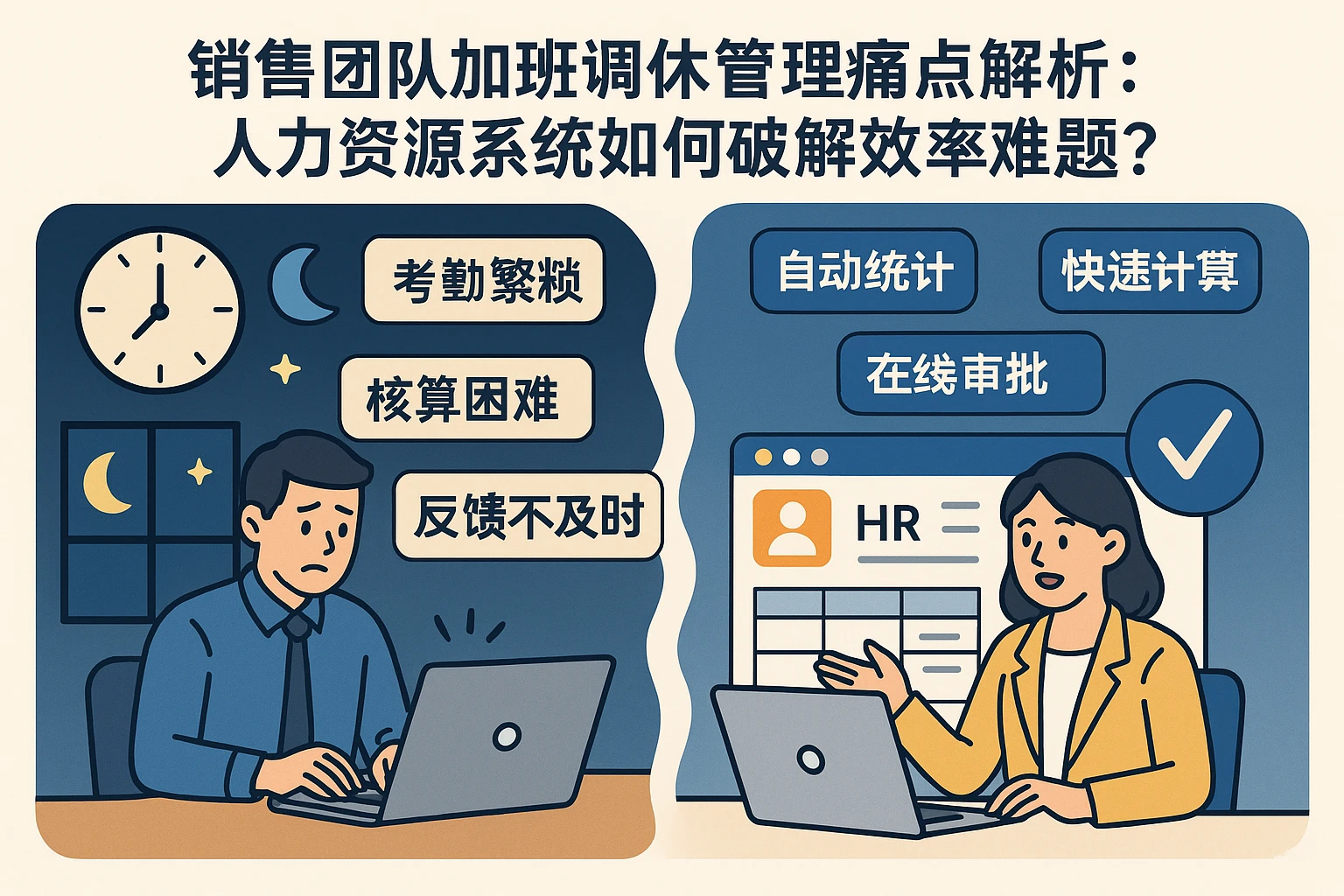 销售团队加班调休管理痛点解析：人力资源系统如何破解效率难题？