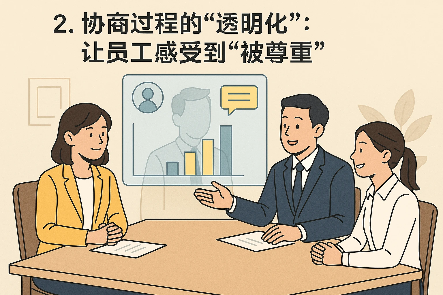 2. 协商过程的“透明化”：让员工感受到“被尊重”