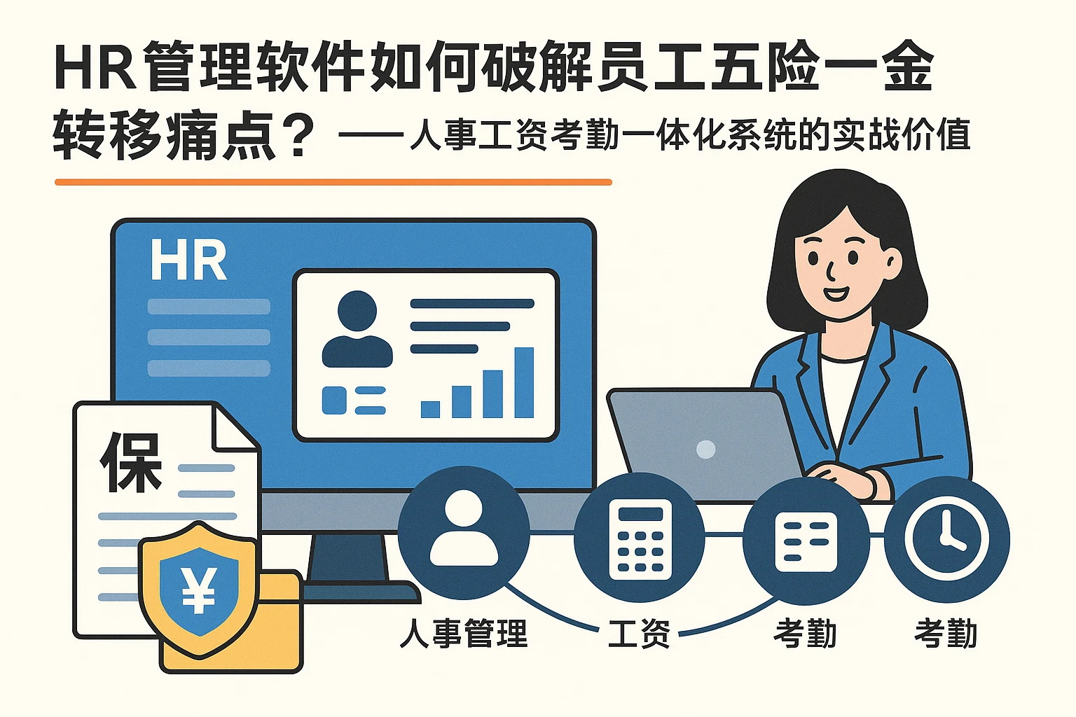 HR管理软件如何破解员工五险一金转移痛点？——人事工资考勤一体化系统的实战价值