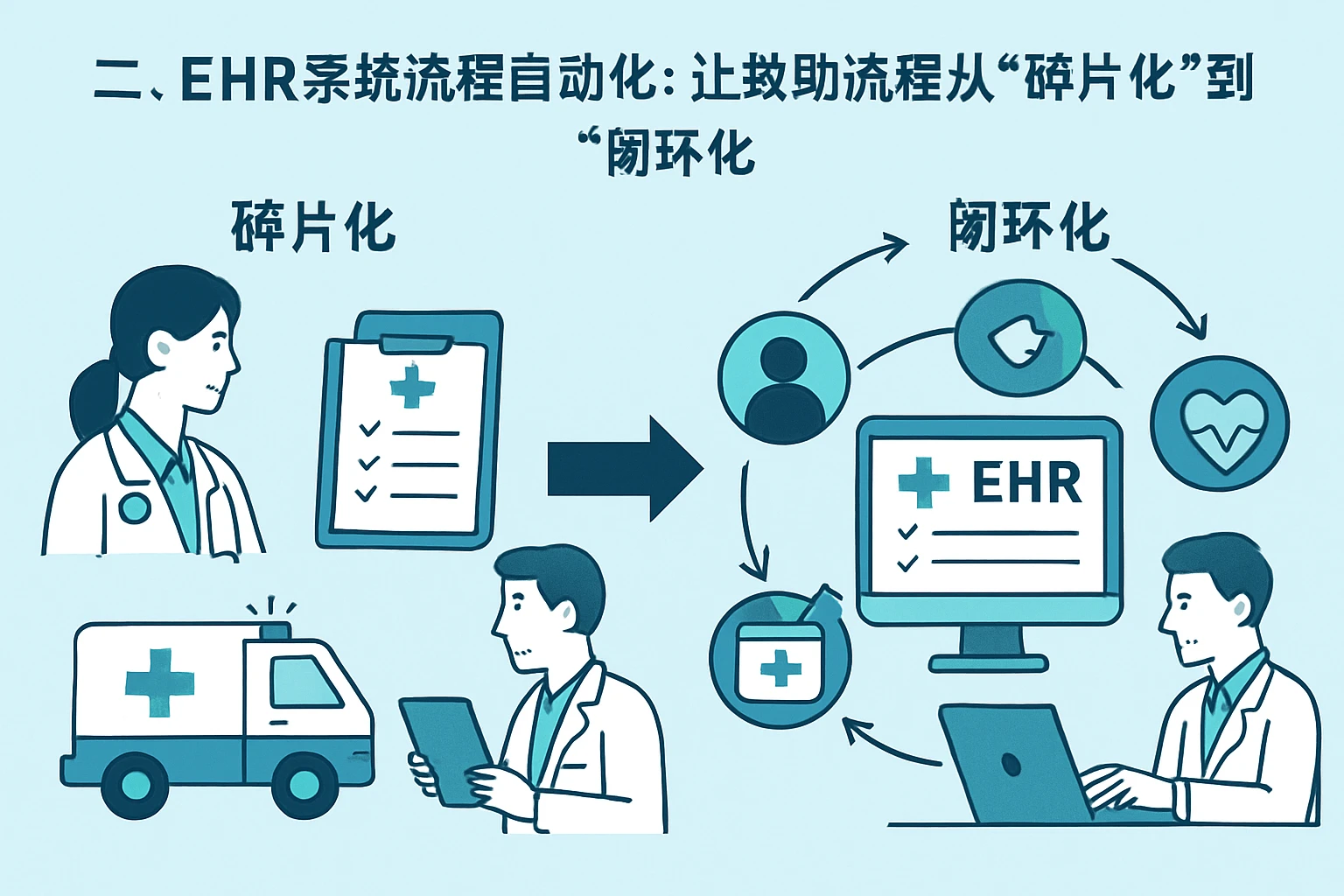 二、ehr系统流程自动化：让救助流程从“碎片化”到“闭环化”