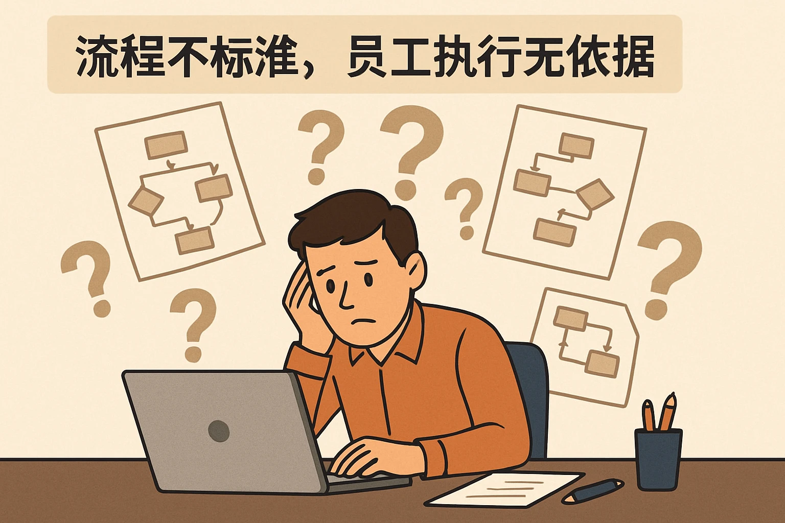 2. 流程不标准,员工执行无依据