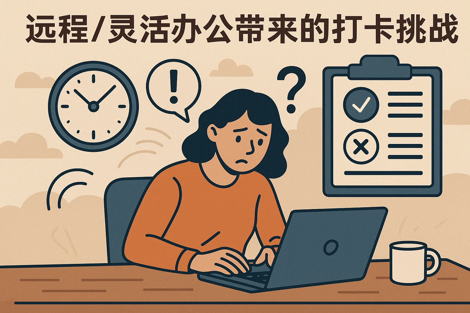 2. 远程/灵活办公带来的打卡挑战
