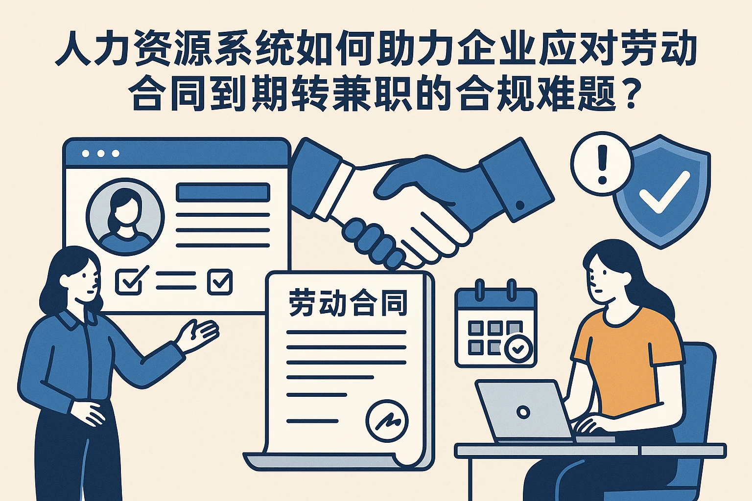 人力资源系统如何助力企业应对劳动合同到期转兼职的合规难题？