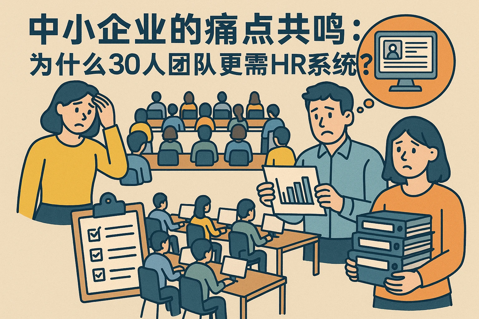 中小企业的痛点共鸣：为什么30人团队更需要HR系统？