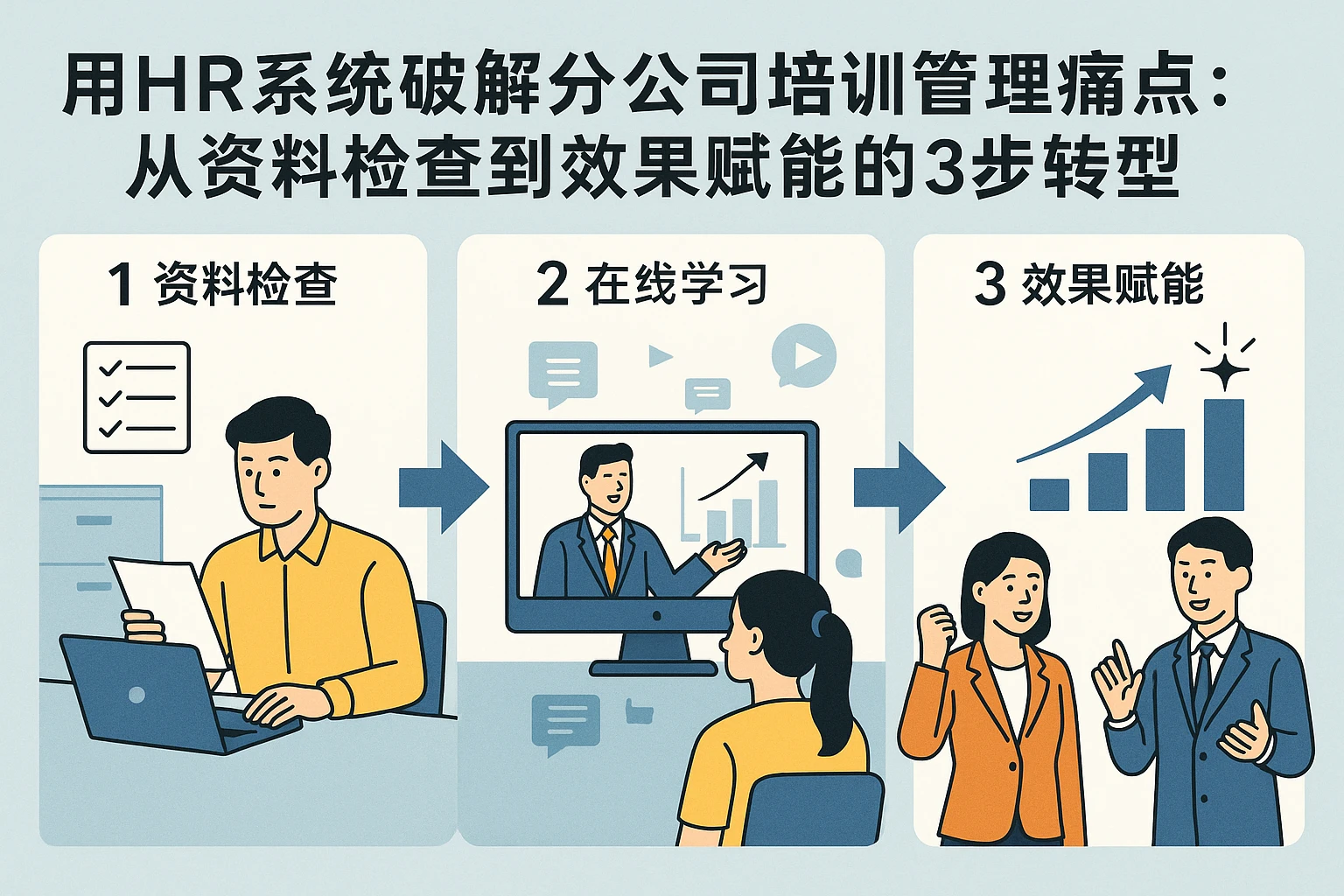 用HR系统破解分公司培训管理痛点：从资料检查到效果赋能的3步转型