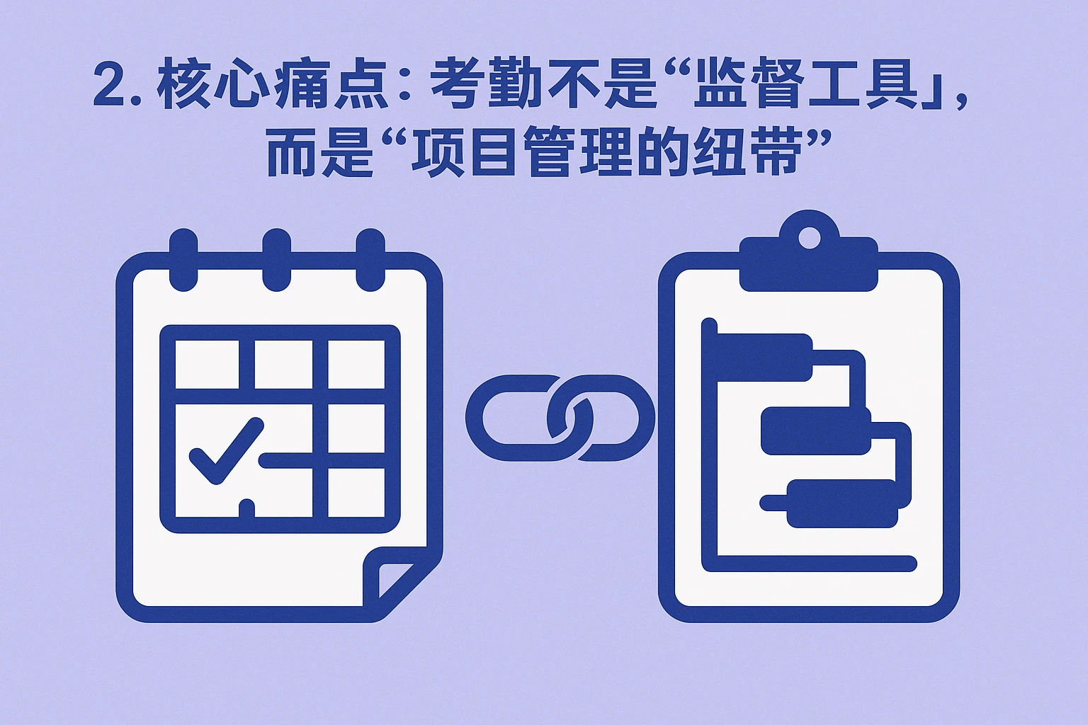 2. 核心痛点：考勤不是“监督工具”，而是“项目管理的纽带”