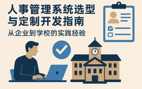 人事管理系统选型与定制开发指南：从企业到学校的实践经验