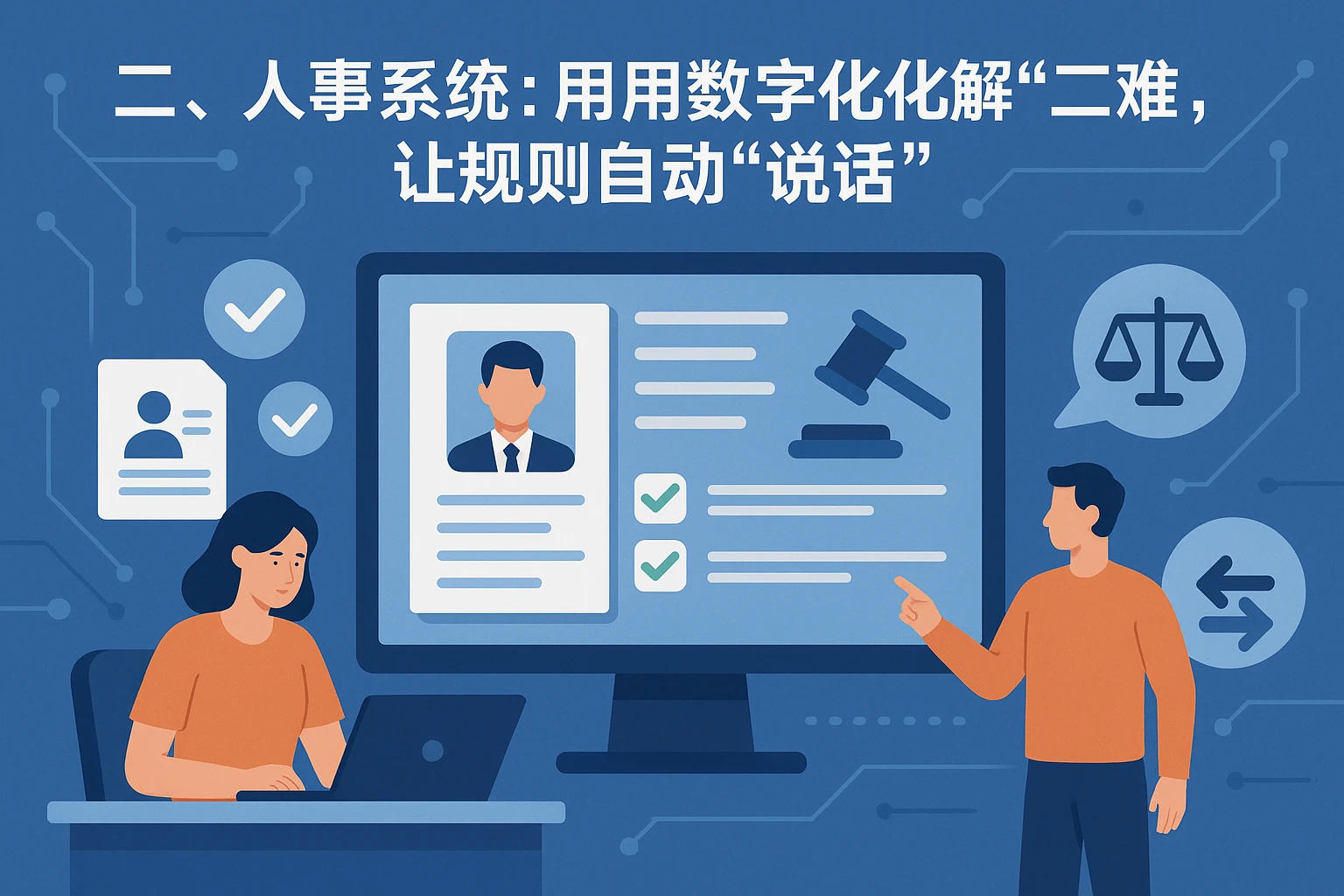 二、人事系统：用数字化化解“两难”，让规则自动“说话”