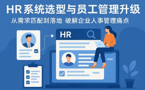 HR系统选型与员工管理升级：从需求匹配到落地，破解企业人事管理痛点