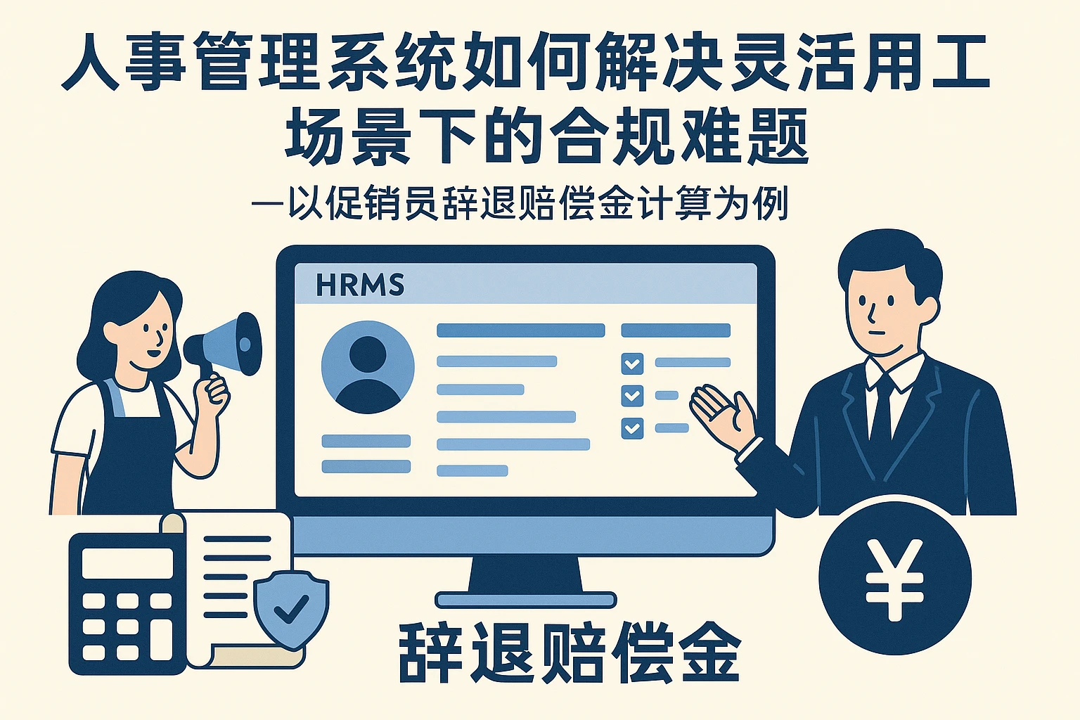 人事管理系统如何解决灵活用工场景下的合规难题——以促销员辞退赔偿金计算为例