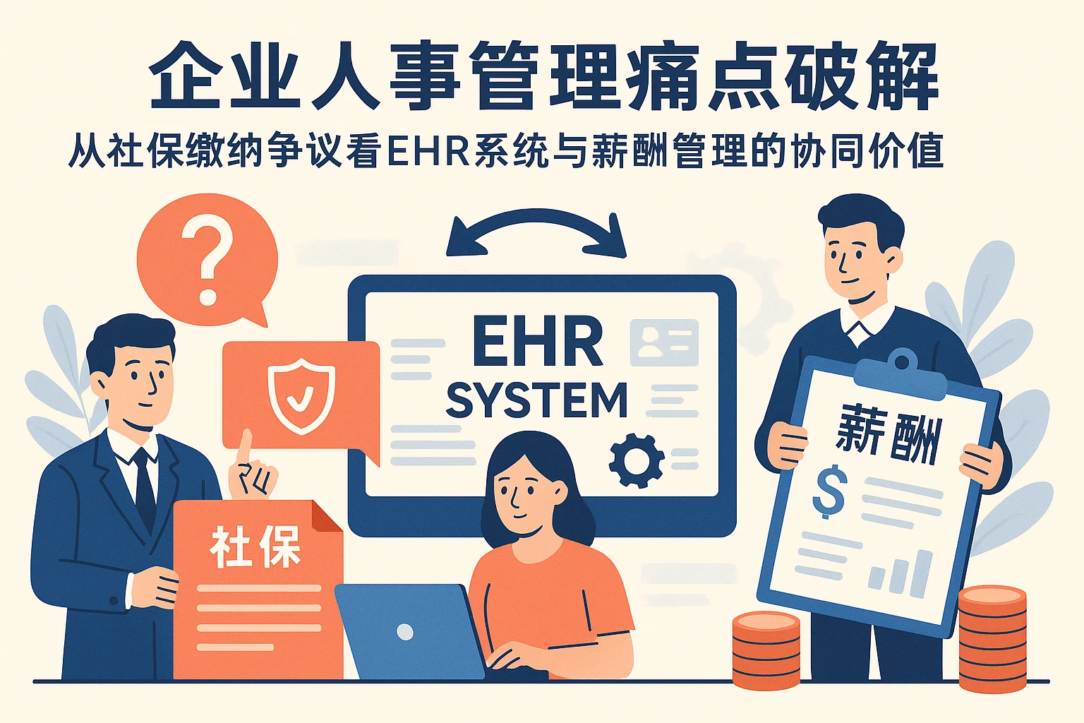 企业人事管理痛点破解：从社保缴纳争议看EHR系统与薪酬管理的协同价值