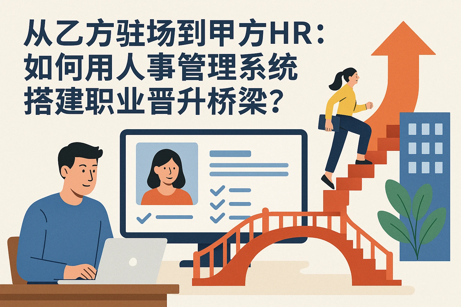 从乙方驻场到甲方HR：如何用人事管理系统搭建职业晋升桥梁？