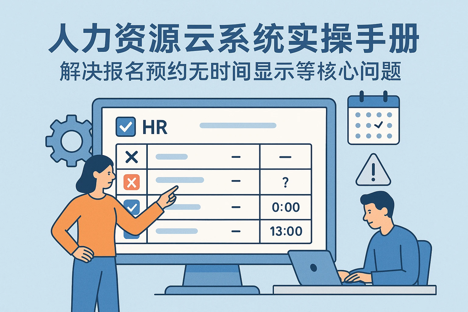 人力资源云系统实操手册：解决报名预约无时间显示等核心问题