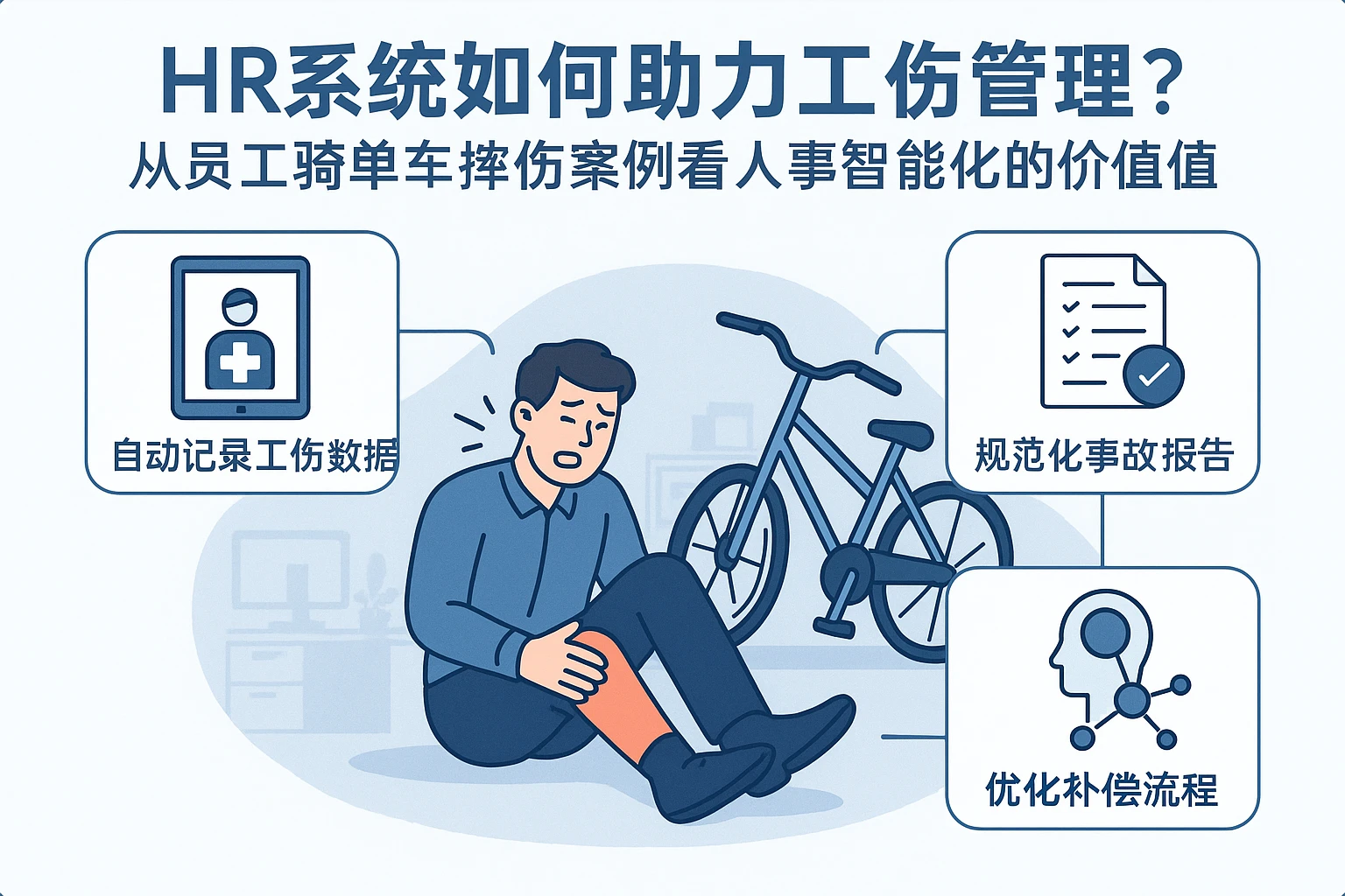 HR系统如何助力工伤管理？从员工骑单车摔伤案例看人事智能化的价值