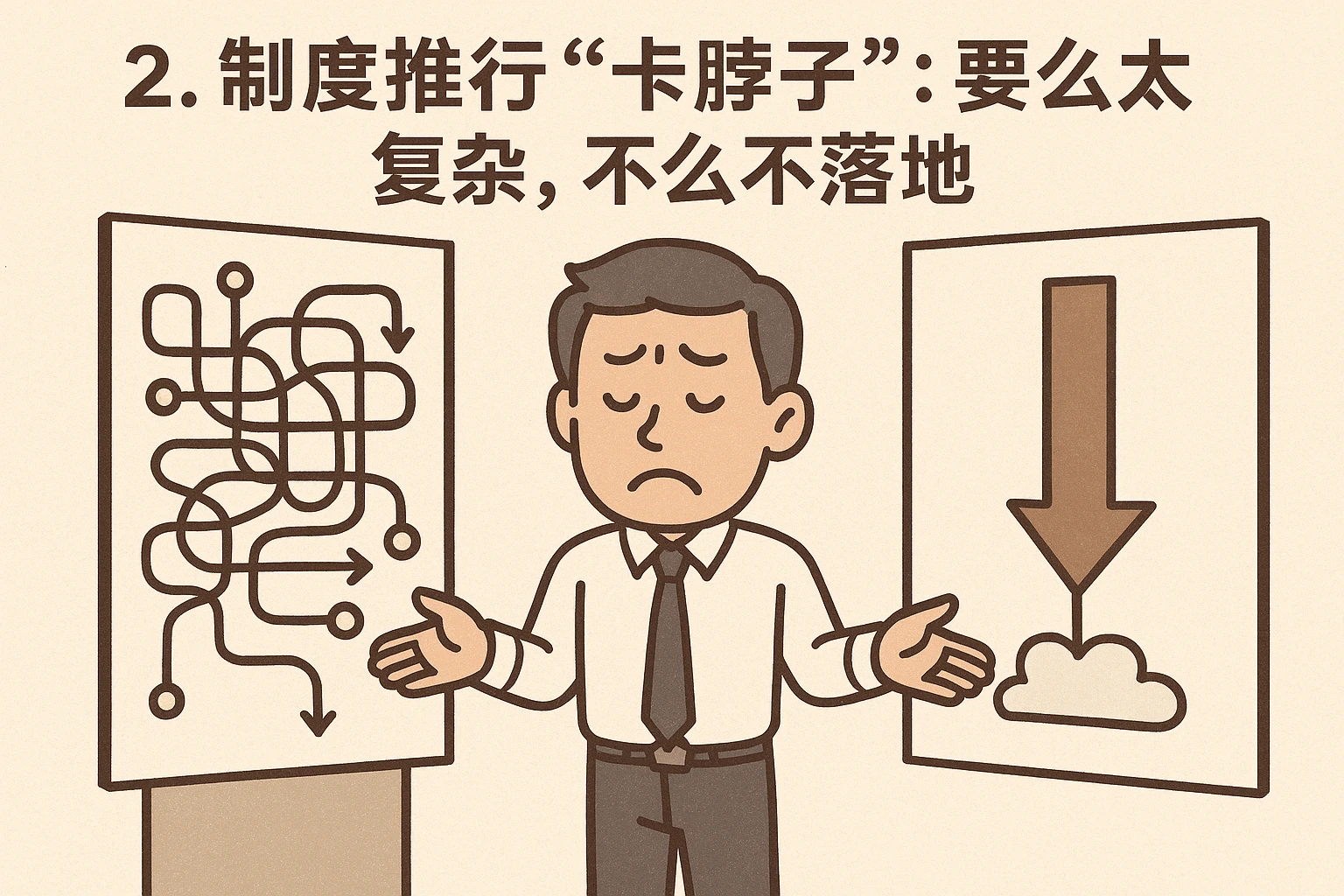 2. 制度推行“卡脖子”：要么太复杂，要么不落地