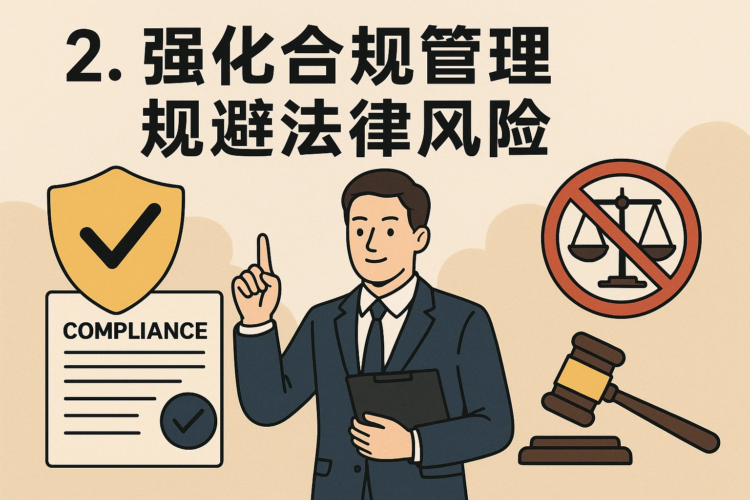 2. 强化合规管理，规避法律风险