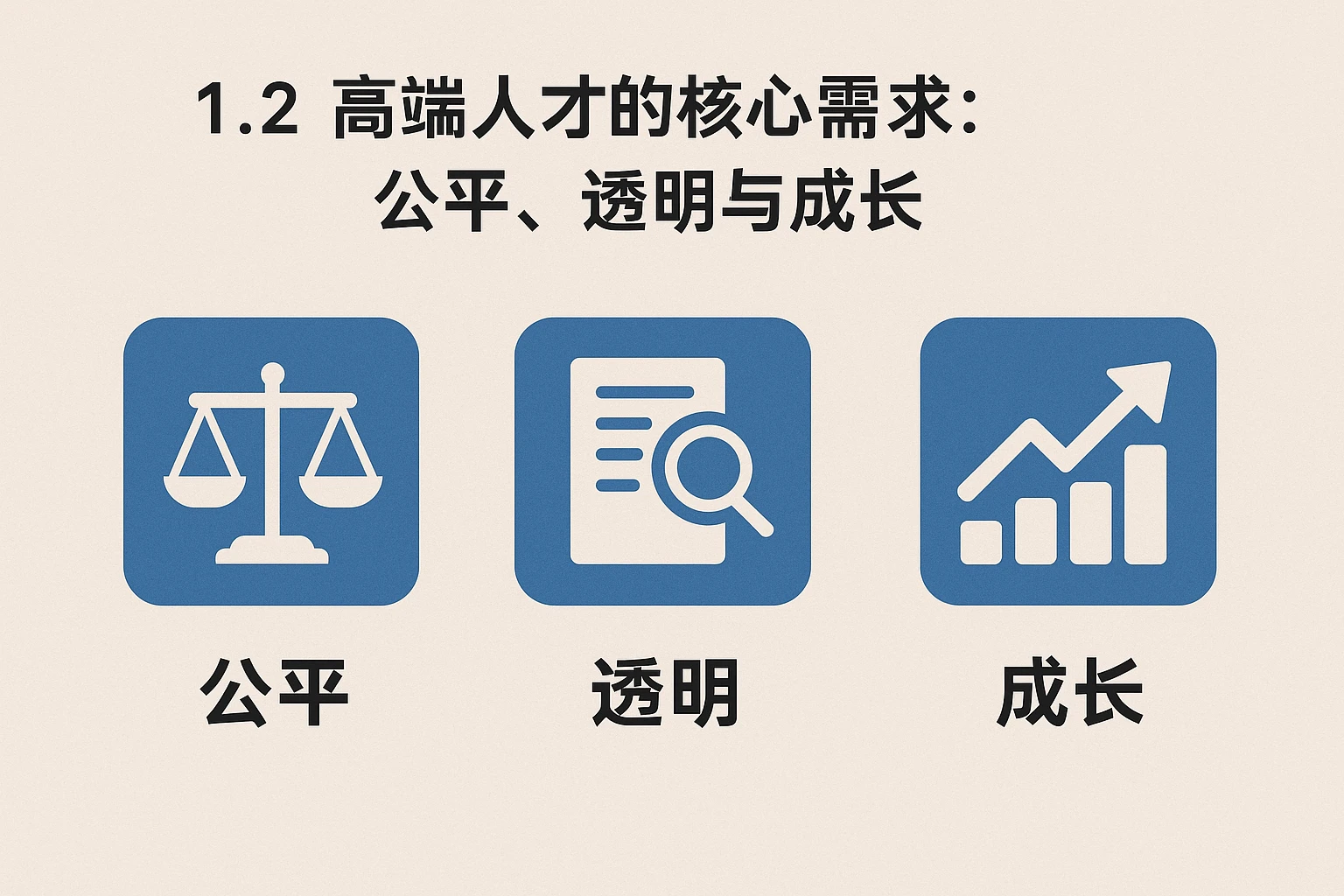 1.2 高端人才的核心需求：公平、透明与成长
