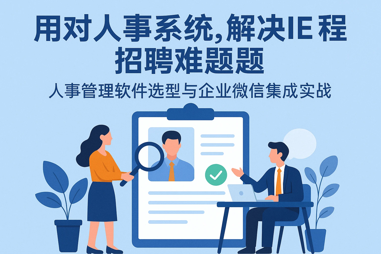 用对人事系统，解决IE工程师招聘难题——人事管理软件选型与企业微信集成实战