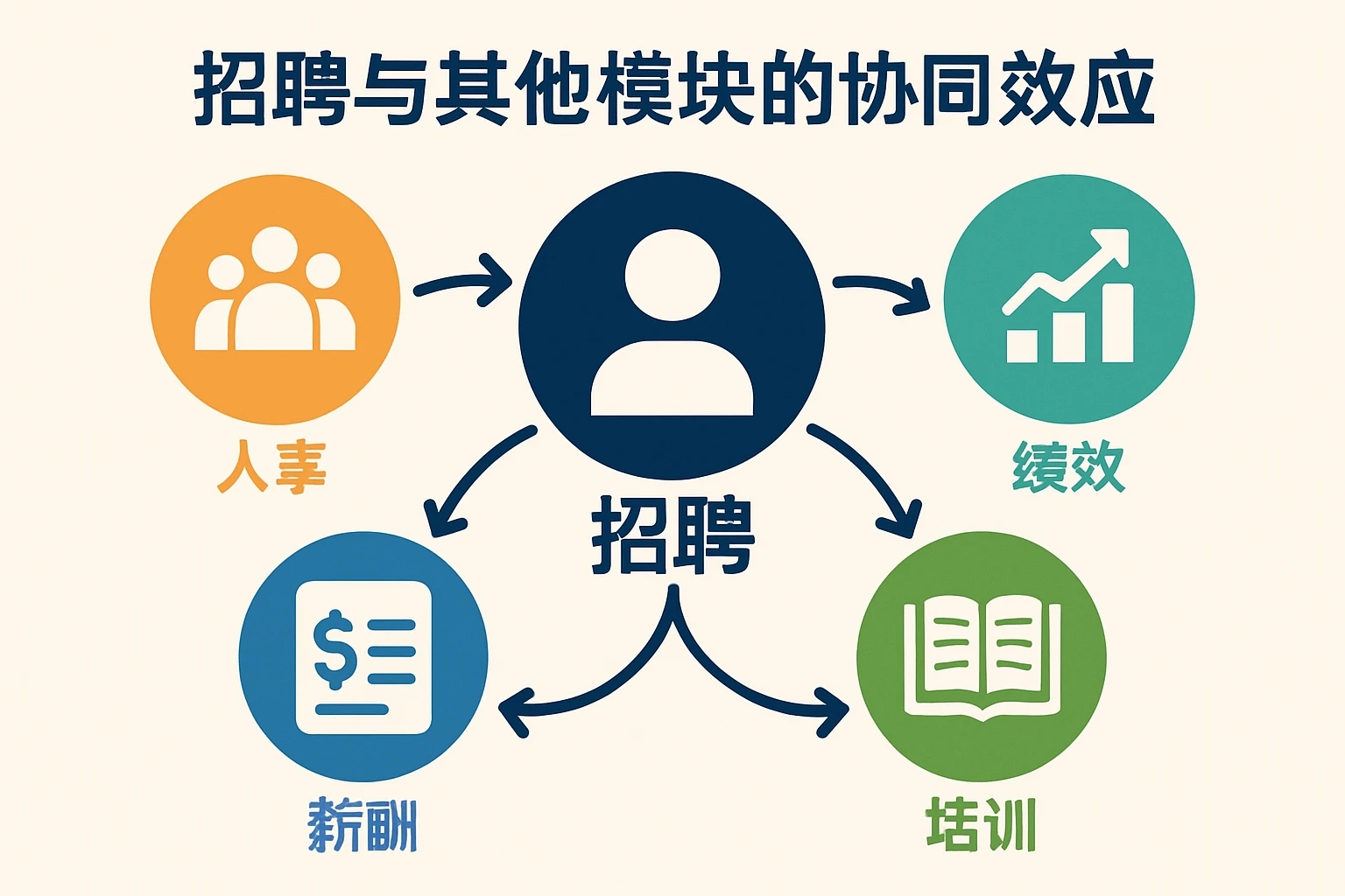 招聘与其他模块的协同效应