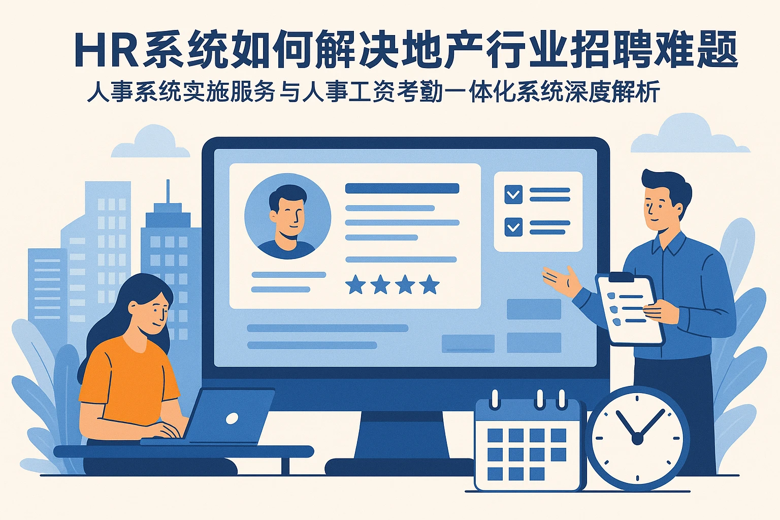 HR系统如何解决地产行业招聘难题：人事系统实施服务与人事工资考勤一体化系统深度解析