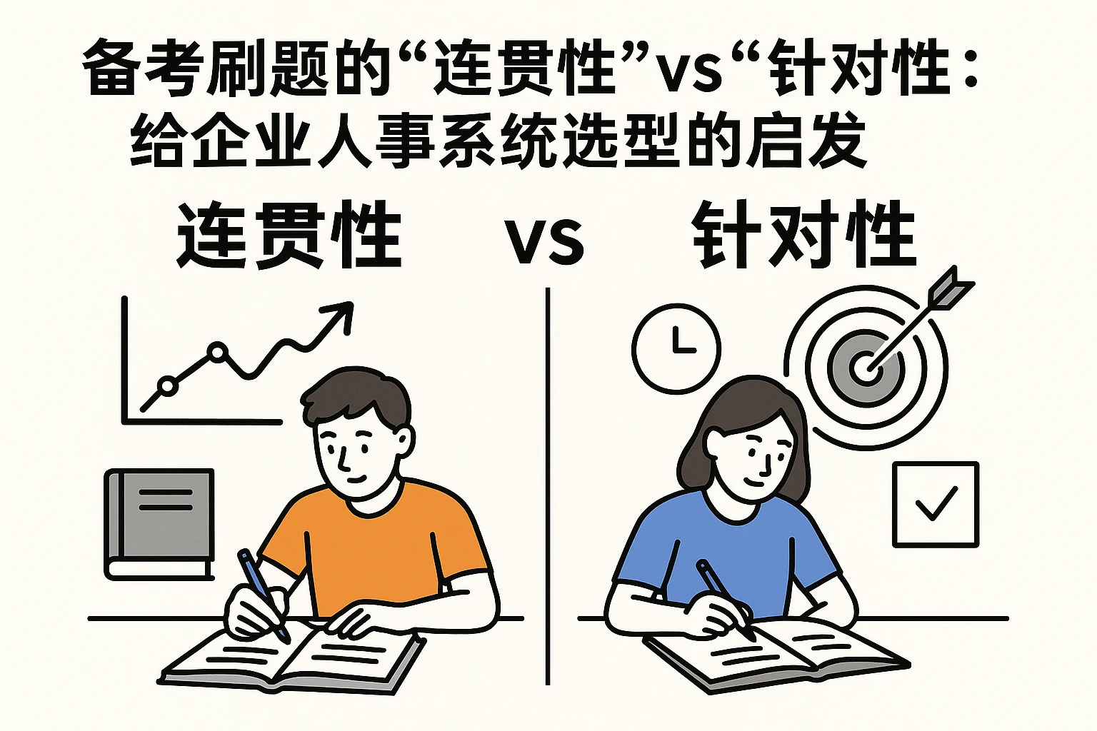 备考刷题的“连贯性”vs“针对性”：给企业人事系统选型的启发
