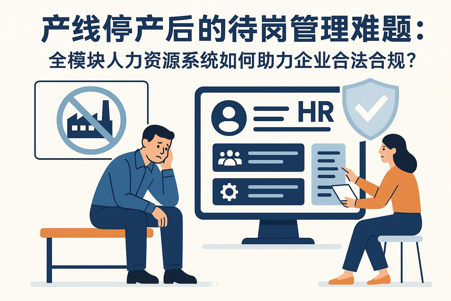 产线停产后的待岗管理难题：全模块人力资源系统如何助力企业合法合规？