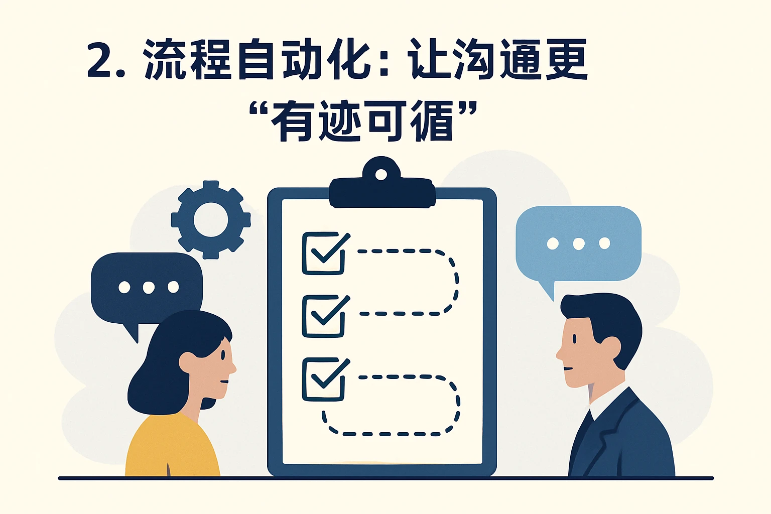 2. 流程自动化：让沟通更“有迹可循”