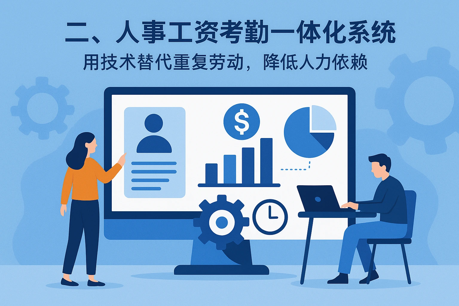 二、人事工资考勤一体化系统:用技术替代重复劳动,降低人力依赖