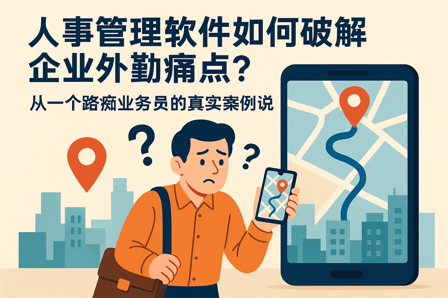 人事管理软件如何破解企业外勤痛点？从一个路痴业务员的真实案例说起