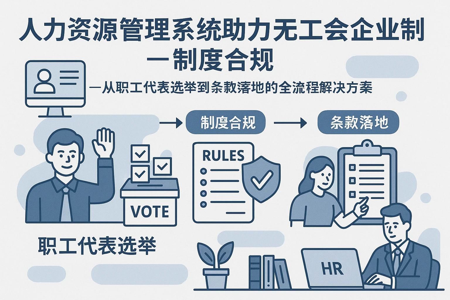 人力资源管理系统助力无工会企业制度合规：从职工代表选举到条款落地的全流程解决方案