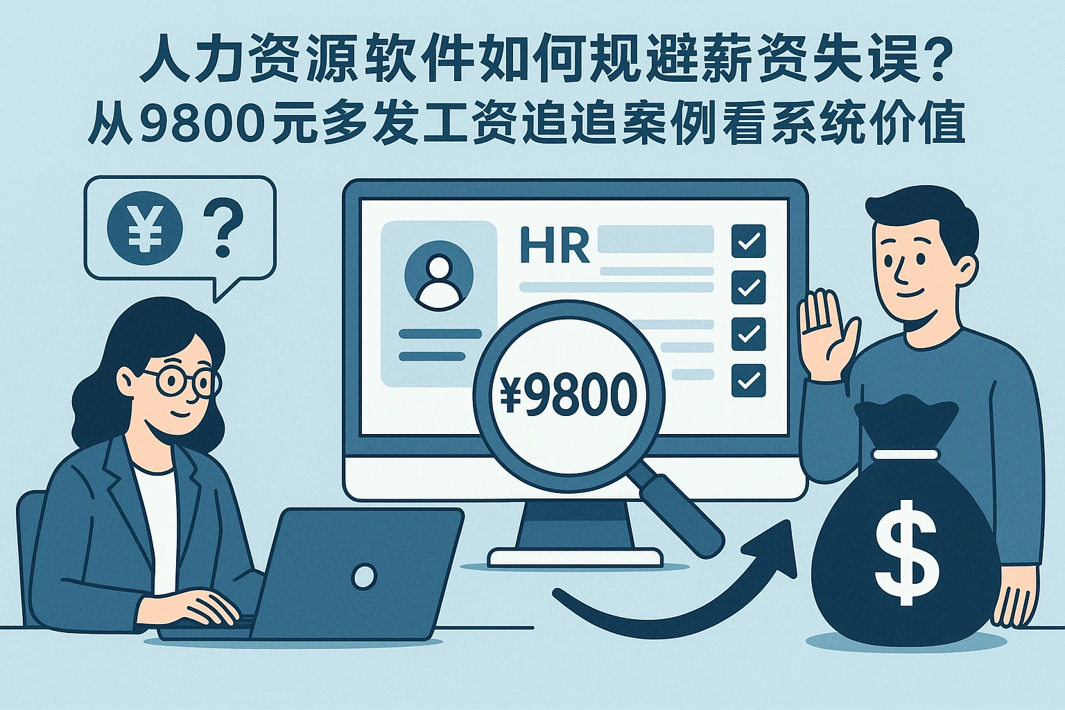 人力资源软件如何规避薪资失误？从9800元多发工资追回案例看系统价值