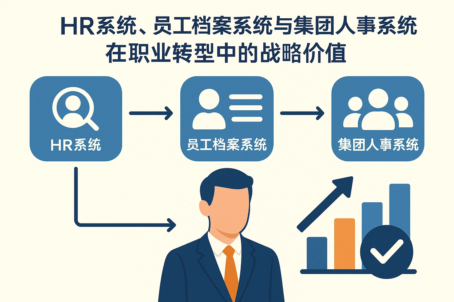 HR系统、员工档案系统与集团人事系统在职业转型中的战略价值