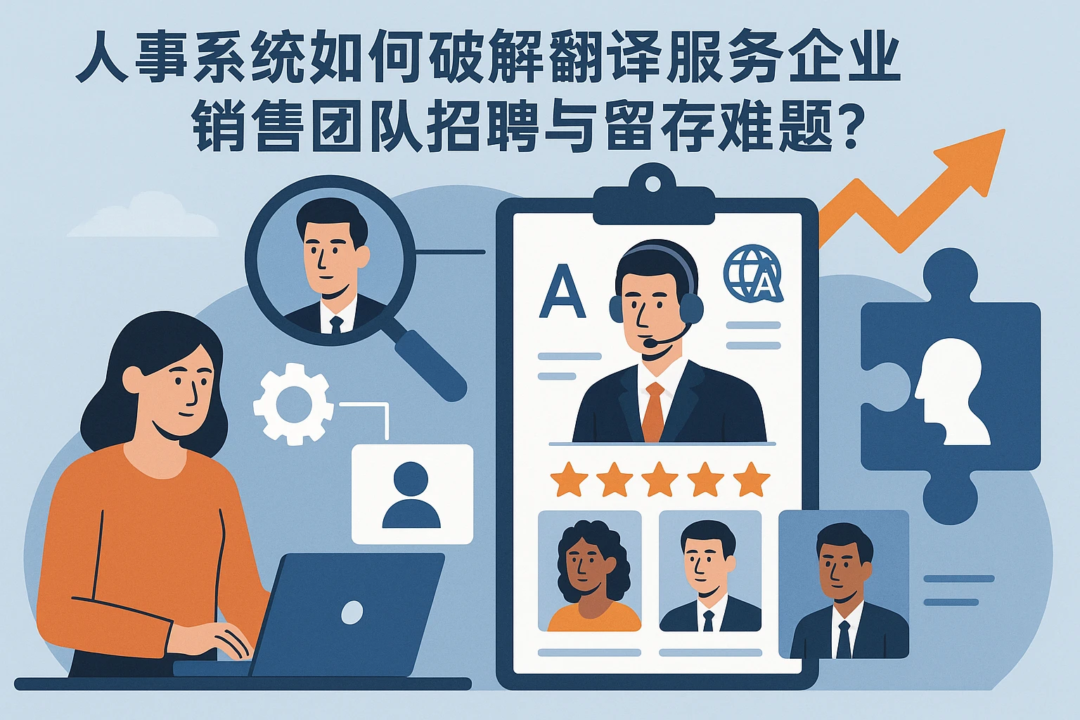 人事系统如何破解翻译服务企业销售团队招聘与留存难题?