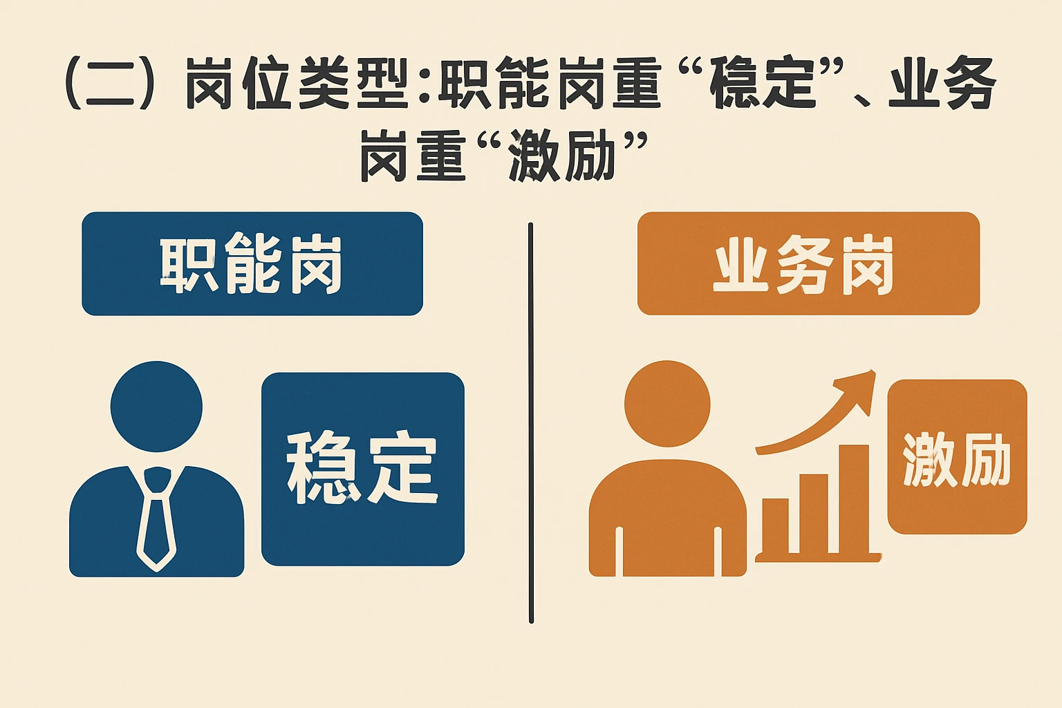 （二）岗位类型：职能岗重“稳定”，业务岗重“激励”