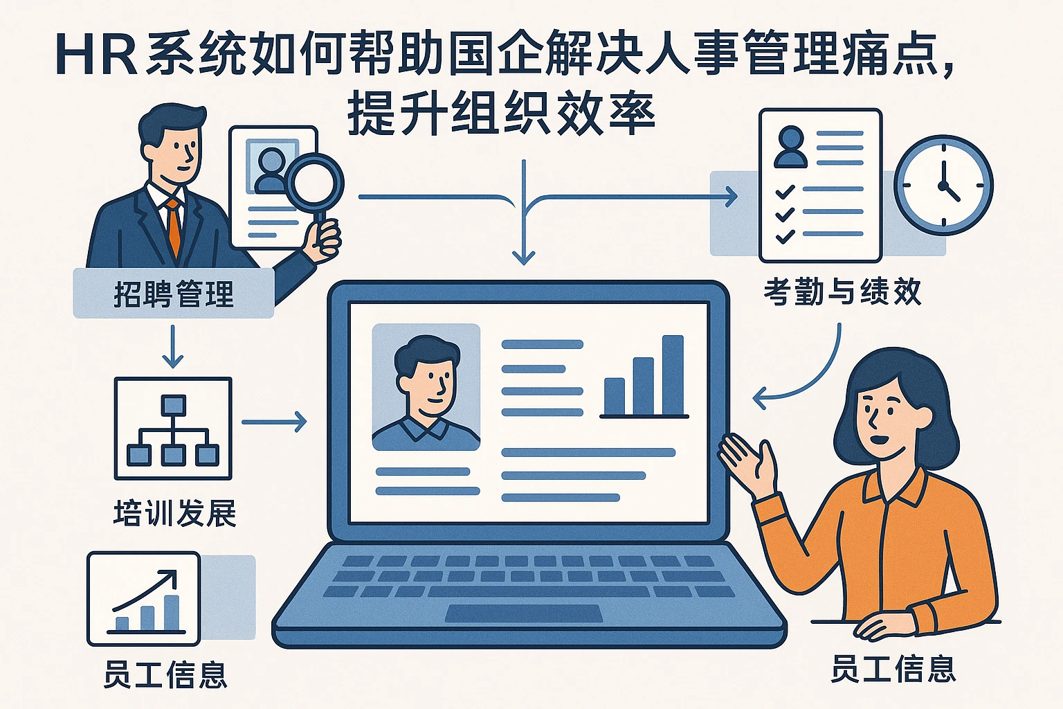 HR系统如何帮助国企解决人事管理痛点，提升组织效率