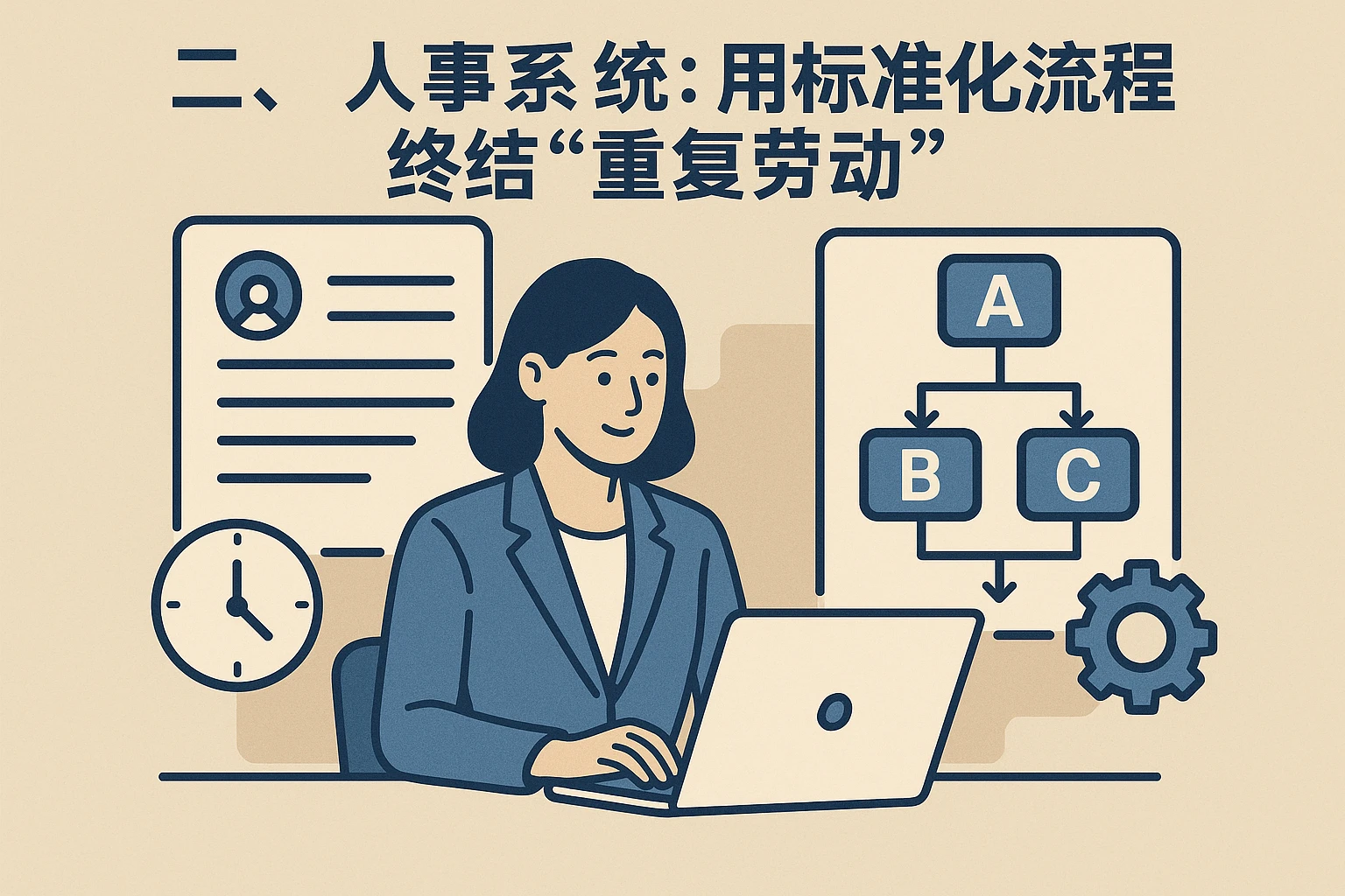 二、人事系统:用标准化流程终结“重复劳动”