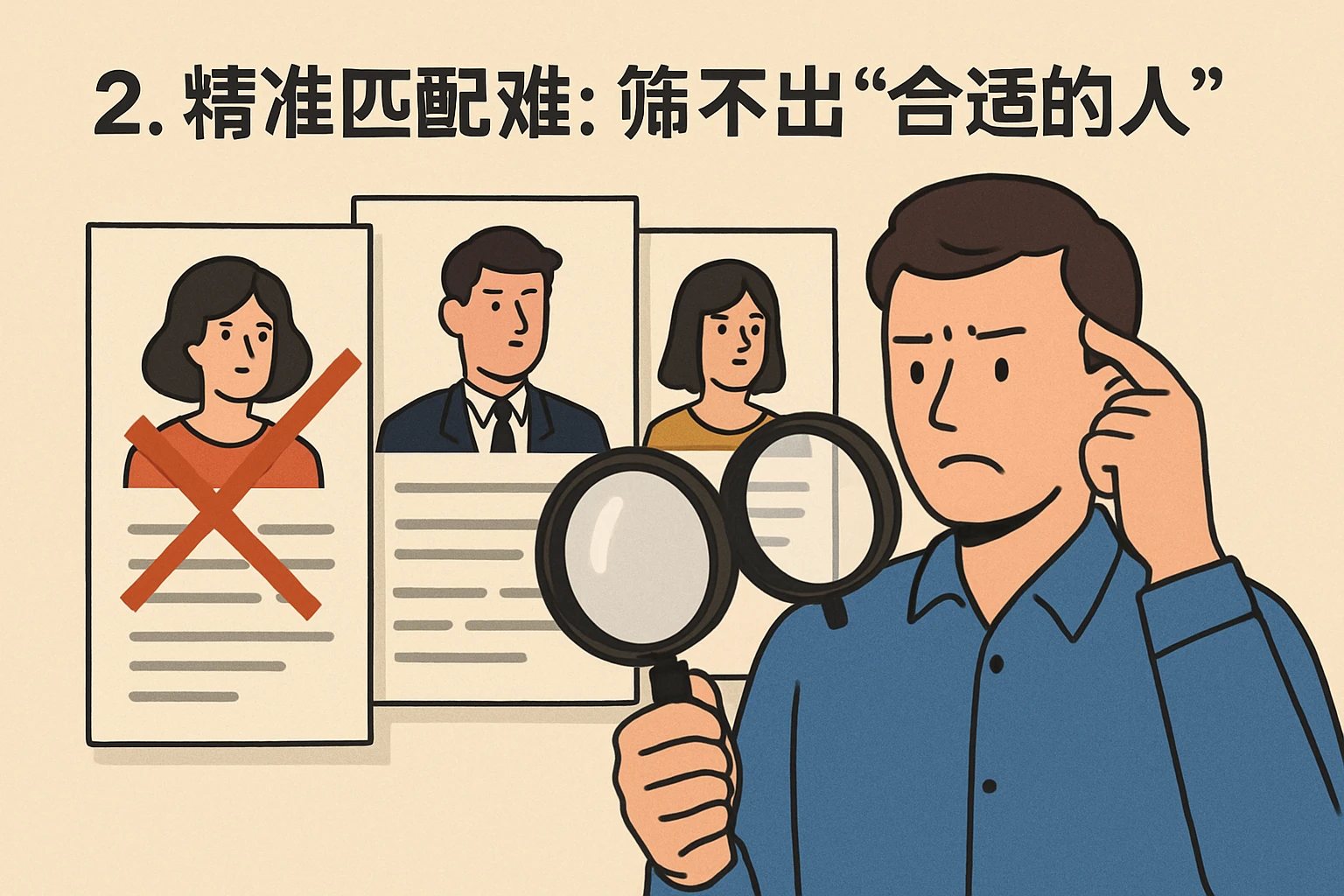 2. 精准匹配难:筛不出“合适的人”