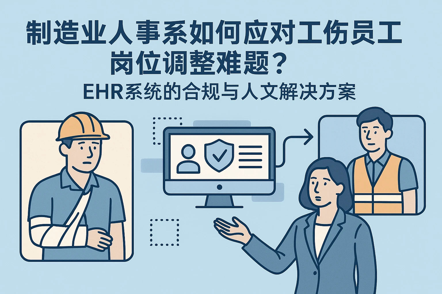 制造业人事系统如何应对工伤员工岗位调整难题?EHR系统的合规与人文解决方案