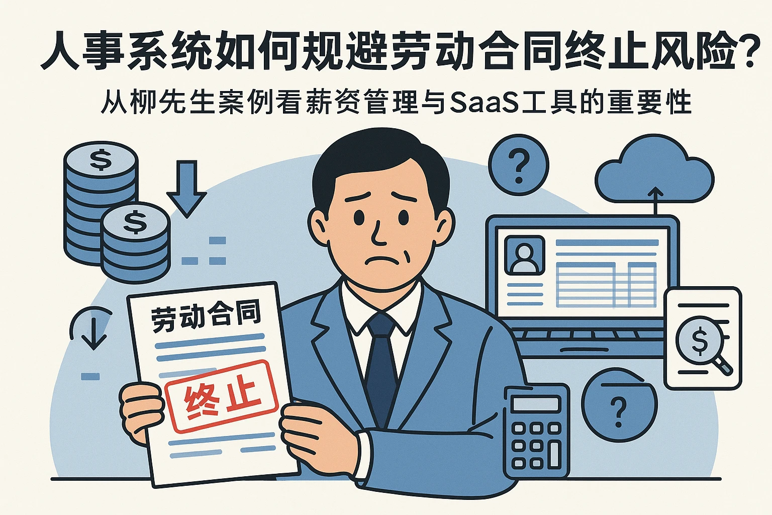 人事系统如何规避劳动合同终止风险？从柳先生案例看薪资管理与SaaS工具的重要性