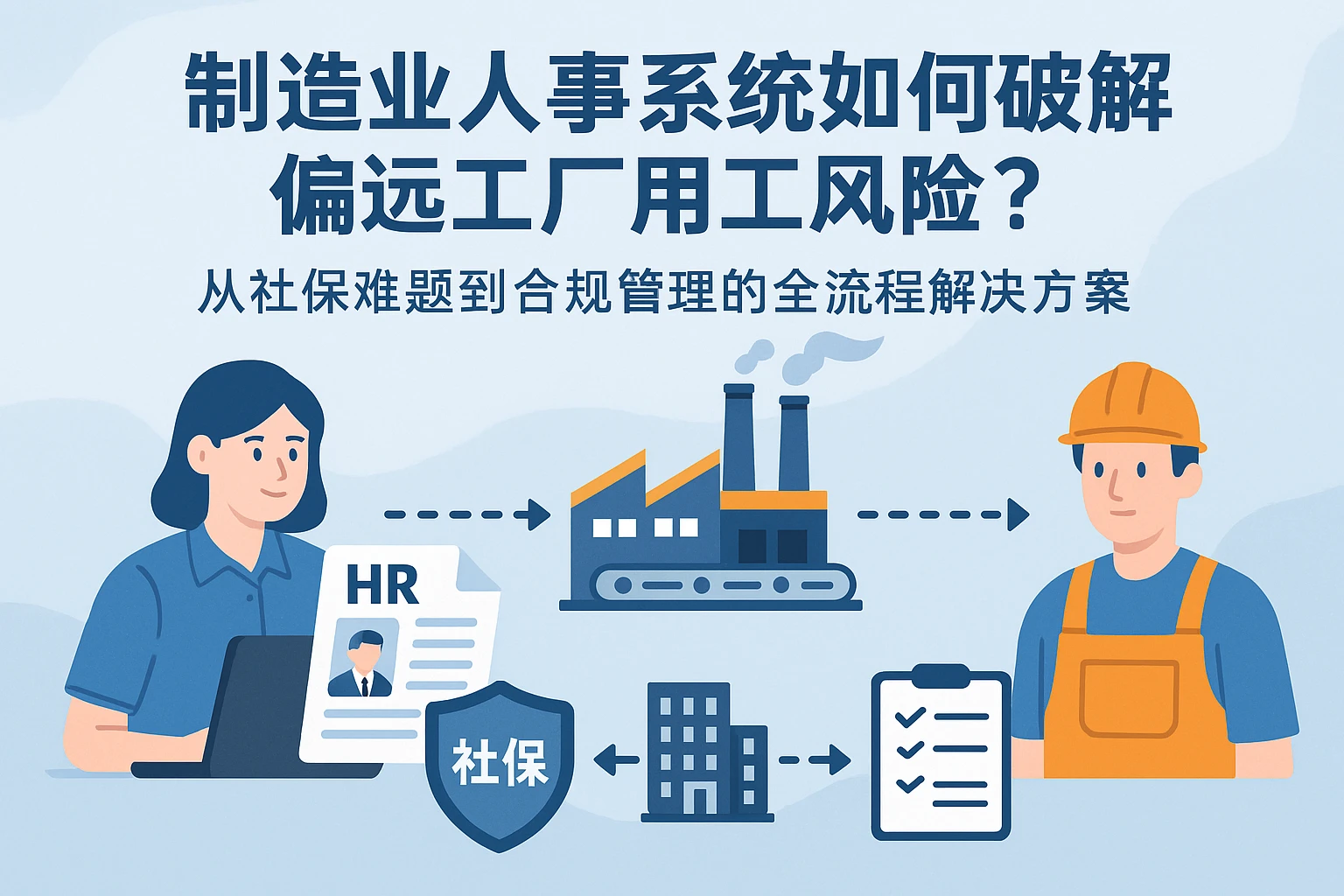 制造业人事系统如何破解偏远工厂用工风险?从社保难题到合规管理的全流程解决方案