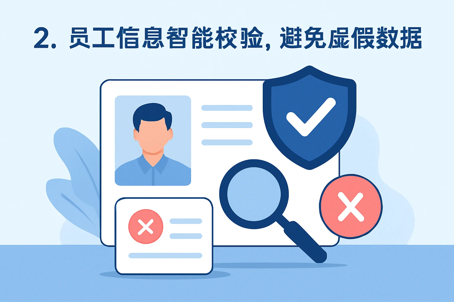 2. 员工信息智能校验,避免虚假数据