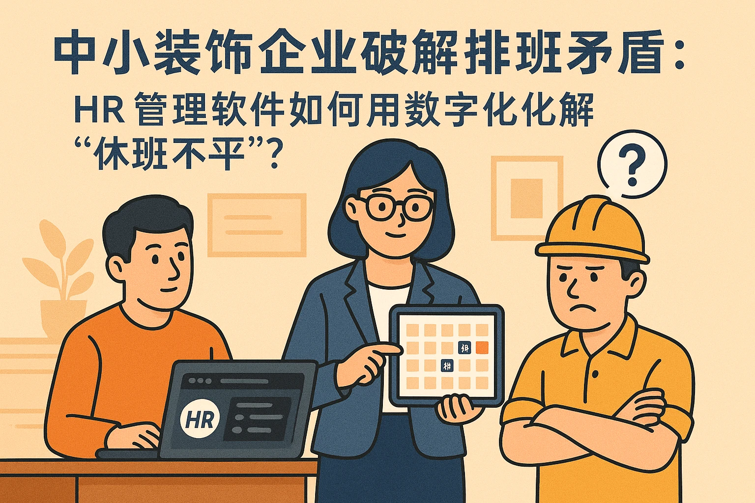 中小装饰企业破解排班矛盾：HR管理软件如何用数字化化解“休班不平”？