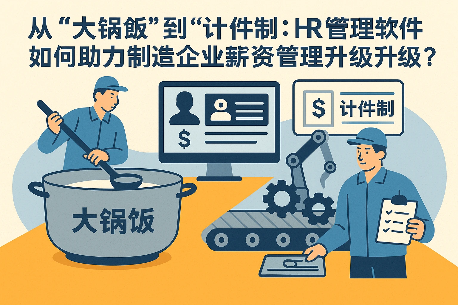 从“大锅饭”到“计件制”：HR管理软件如何助力制造企业薪资管理升级？