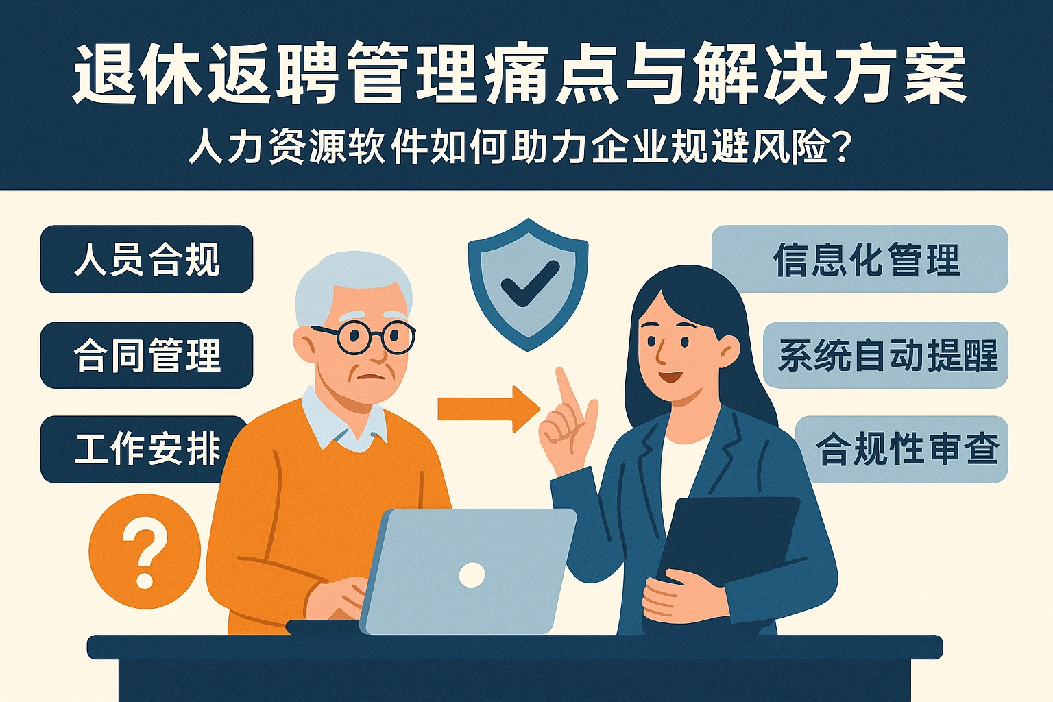 退休返聘管理痛点与解决方案:人力资源软件如何助力企业规避风险?