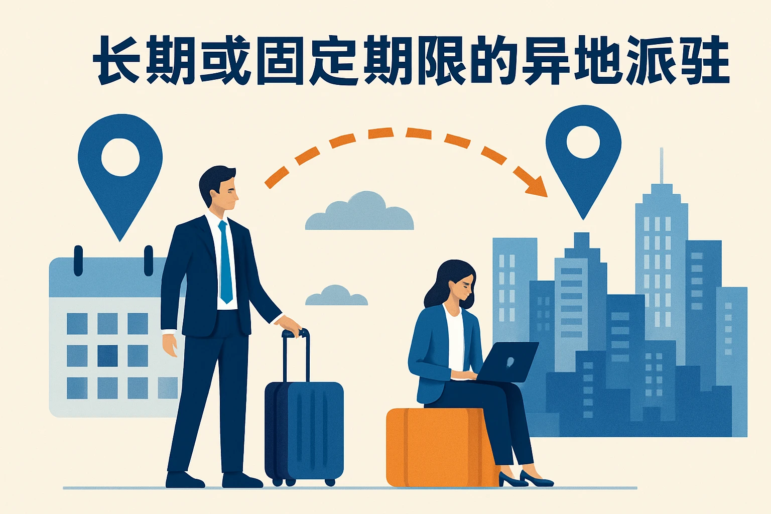 2. 长期或固定期限的异地派驻