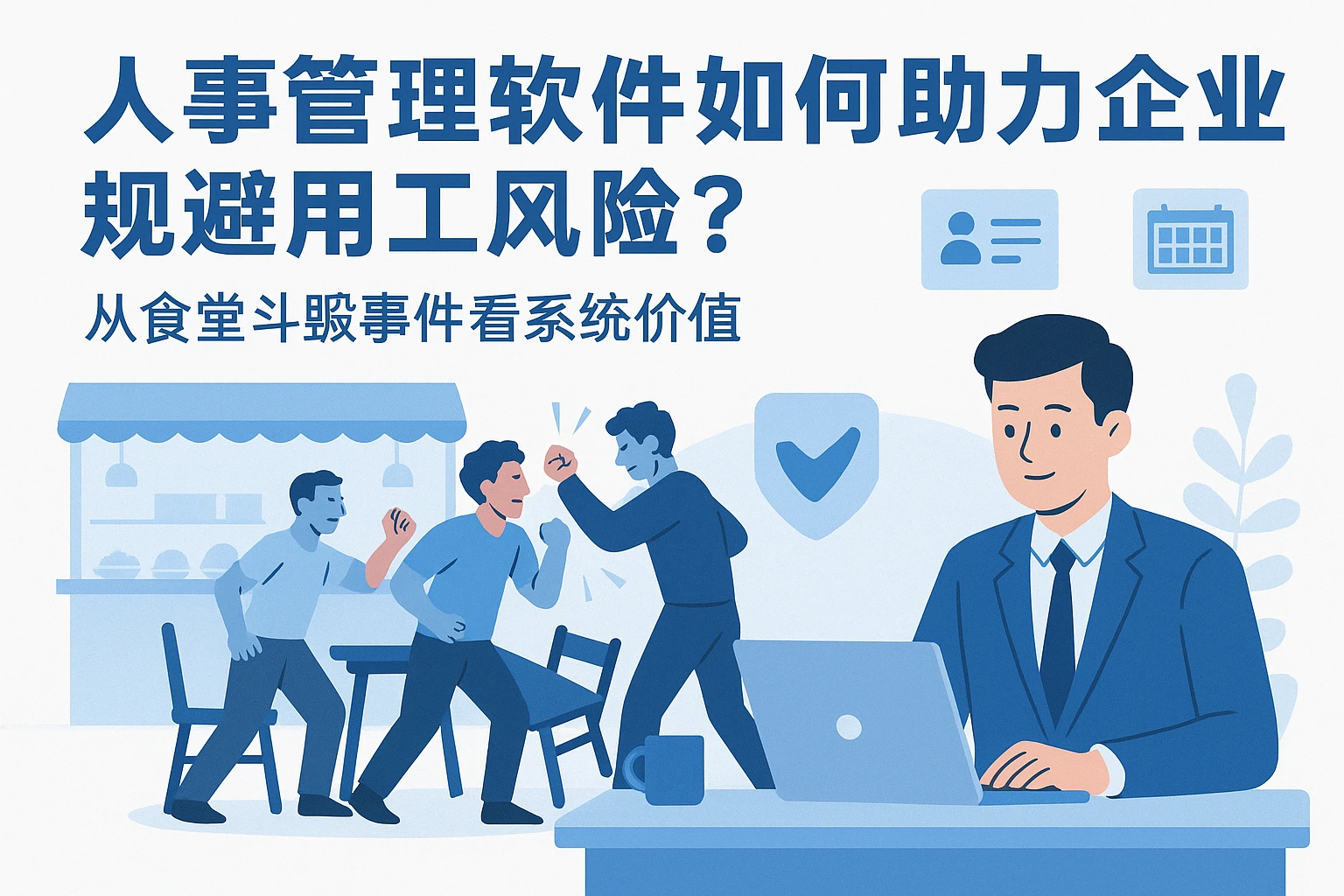 人事管理软件如何助力企业规避用工风险?从食堂斗殴事件看系统价值